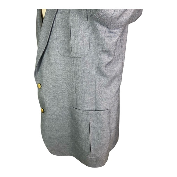 Flash Sale Lanvin Paris Vtg Lt Blue Sport Coat Blazer Jacket - Picture 8 of 15